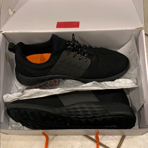 black ALDO SNEAKERS rubber soles, reflective laces - Picture 5 of 8